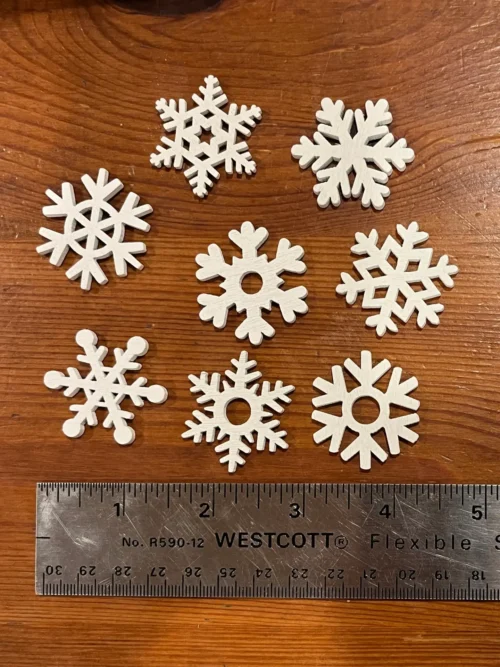 Wooden snowflake ornaments - Image 2